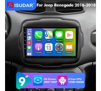 Isudar T78P QLED Android auto radio Per Jeep Renegade 2014-2018 GPS Car Multimedia RAM 12G ROM 256GB con cornice CarPlay No 2din 2GB 32GB android 10