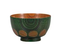 Isuke Riso Miso Zuppa Ciotola per Bambini Fatto IN Legno Urushi Laccato Giappone