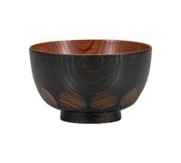 Isuke Riso Miso Zuppa Ciotola per Bambini Fatto IN Legno Urushi Laccato Giappone
