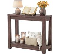 iSunirm Consolle Ingresso Larga, Tavolo Consolle in Legno Nero Extra Lungo, Mobile Ingresso Moderno con Ripiani Aperti, Consolle Dietro Divano per Soggiorno 80 CM