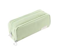 iSuperb Astuccio Grande Portamatite Capacità Pencil Case 3 Scomparti Borsa dei Trucchi per Ufficio di Scuola Media Studenti (Verde)