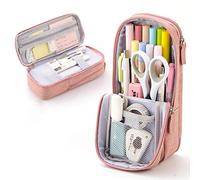 iSuperb Astuccio in Piedi Scuola Studenti Astucci Pieghevole Matite Grande Borsa di Cartoleria Telefono Supporto Portamatite Penna Caso Organizzatore Standing Pencil Case