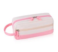 iSuperb Astuccio Portamatite, Astuccio Scuola Verticale Grande con 2 Scomparti Astucci Matite Studenti,Portapenne Cancelleria Organizer, Cancelleria per Regalo Bambina (Rose)