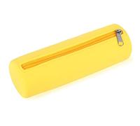 iSuperb Astuccio Scuola Borsa di Cancelleria Astucci en Silicone Donna Borsa per il Trucco da Viaggio Borsa da Toilette Astuccio Matite Uomo Grande Capacità Pencil Case Box (Giallo)