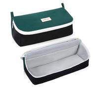 iSuperb Astuccio Scuola Grande Capacità Astuccio Matite Portapenne Scuola Pencil Case Estetica Cancelleria Organizzatore per Ragazzi Ragazze Studenti (Verde)