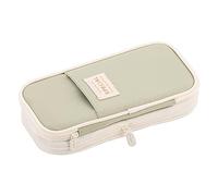 iSuperb Astuccio Scuola Matite Scalabile Borsa di Cancelleria Multifunzionale Astucci Portapenne Grande Capacità Matite da Custodia Tela Organizzatore 21.5 x9.5 x 7cm (Light Green)