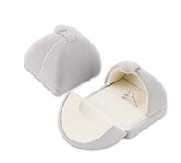 iSuperb Flanella Scatola di Gioielli per Anelli Orecchini Collana Braccialetti Confezione Regalo per Nozze Fidanzamento Anello di Coppia Ring Jewelry Box, 6.5x6x5cm (A)