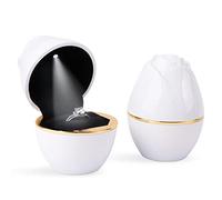 iSuperb Light LED Anelli Scatola Portagioie Anello Scatola Regalo Fidanzamento nuziali Scatole per Gioielli con Luce Scatola di Gioielli Ring Box (Bianco)