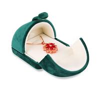 iSuperb Scatola portagioielli Portagioie in Velluto Regalo Scatola in Verde Velvet Jewelry Box per Conservazione Anello, Braccialetto, Pendente (Scatola pendente piccola)