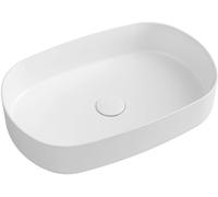Isvea Infinity lavabo 55x36 cm ovale da appoggio bianco lucida 10NF65055