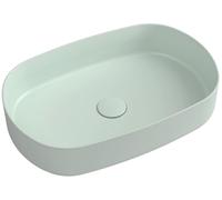 Isvea Infinity lavabo 55x36 cm ovale da appoggio verde opaca 10NF65055-2T