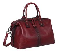 Iswee Borsa a tracolla da donna in pelle con manico superiore, stile retrò, borsa a tracolla con tasche multiple, vino, 13.65 (L) x 9.75 (H) x 5.46 (W) inches