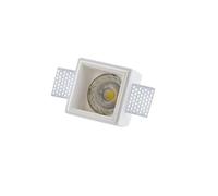 ISYLUCE Porta Faretto in Gesso ad Incasso Quadrato 8 cm per Controsoffitto