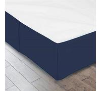 ISZI Mantovana Giroletto Gonna da Letto per Giroletto Matrimoniale Vestiletto 100% Microfiber Gonna da Letto A Ribalta da 35 Cm Mantovana Letto Gonna da Letto Goccia,Blu,120 * 200+35cm