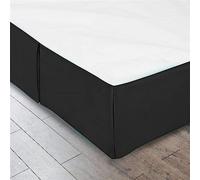 ISZI Mantovane Giroletto in Poliestere Letto Gonna da Letto Classica Rivestimento per Giroletto Matrimoniale Vestiletto Matrimoniale Coprirete Singolo Gonna da Letto Elastica,Nero,150 * 200+35cm