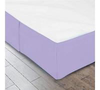 ISZI Mantovane Giroletto in Poliestere Letto Gonna da Letto Classica Rivestimento per Giroletto Matrimoniale Vestiletto Matrimoniale Coprirete Singolo Gonna da Letto Elastica,Viola,180 * 200+35cm