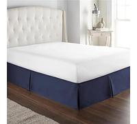 ISZI Rivestimento per Giroletto Matrimoniale Vestiletto Matrimoniale Coprirete Singolo Gonna da Letto Gonna Letto con Volant Gonna da Letto Facile da Installare da 35Cm,Blu,180 * 200+35cm