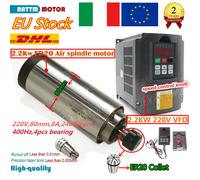 「IT」2.2KW Water Cooled 80mm CNC Spindle Motor 24000rpm ER20+ HY Inverter VFD Kit