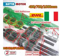 〖IT〗3x Ballscrew RM1605-400/700/1000mm+20mm Square Rail Guide+HGH20CA block&Nut
