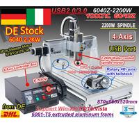 〖IT〗 4 Axis USB 6040 2.2KW Spindle CNC Router MACH 3 Engraving Milling Machine