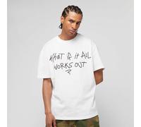 It All Works Out Wording Oversize Tee bianco L