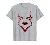 IT Chapter 2 2 Smile Maglietta, Uomo, Grigio Melange, L