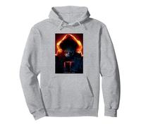 IT Chapter 2 Pennywise Poster Felpa con Cappuccio, Unisex per Adulti, Grigio Melange, S