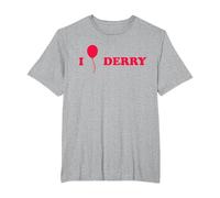 It Chapter Two Derry Balloon Maglietta, Uomo Taglie Grandi, Grigio Melange, 3X Tall