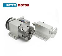 【IT】CNC Router Rotary A 4 Jaw 100mm Chuck 4th Axis Ratio 6:1 & 65MM Tailstock