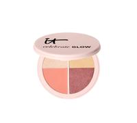 IT Cosmetics Celebrate Glow Face & Eye Makeup Palette - Multitasking Blush, Highlight & Eyeshadow Palette in Matte, Pearl & Shimmer Shades