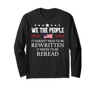 It Doesn't Need to Be Rewritten Flag Constitution We People Maglia a Manica
