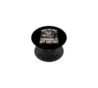 IT Help Desk Cat Hai provato a spegnere e accendere PopSockets PopGrip Adesivo