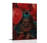 It Horror Movie Poster Scary of Pennywise Poster decorativo da parete, per il soggiorno, la camera da letto, la decorazione da parete, la camera da letto, la decorazione moderna per la camera della