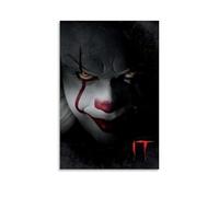 It Horror Movie Poster Scary of Pennywise Vintage su tela, poster da parete, stampa moderna su tela, per soggiorno, camera da letto, 30 x 45 cm