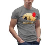 It Horror Movie Welcome to Derry Mein Inspired by Novel of Stephen King T-Shirt Maglietta Grigio per Uomo Size XL