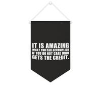 It Is Amazing What You Can Accomplish If You Do Not Care Who Gets The Credit Tela Banner Inspirational Wall Hanging Banner Bandiera Bandiera Wall Home Opere d'arte decorative per soggiorno, camera da
