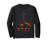 It is Finished - Hebrew Cross of Jesus Passover Easter Maglia a Manica