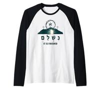 It is Finished - Hebrew Passover Easter Jesus Empty Tomb Maglia con Maniche Raglan