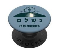 It is Finished - Hebrew Passover Easter Jesus Empty Tomb PopSockets PopGrip Adesivo