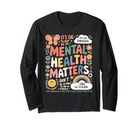 It Is Ok To Not Be Ok Butterfly Rainbow Salute Mentale Maglia a Manica