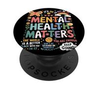 It Is Ok To Not Be Ok Farfalla Arcobaleno Salute Mentale PopSockets PopGrip Adesivo