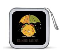 It is Raining Tacos Funny Taco CD Case Holder Portatile 40 Capacità DVD Portafoglio Storage Organizer per Auto Viaggi, Stile:, Taglia unica