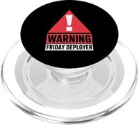 IT Joke Warning Friday Deployer Developer Humor PopSockets PopGrip per MagSafe