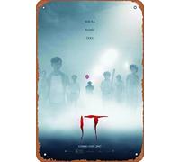 IT Movie Stephen King Horror 2017 Film Art Vintage Funny Tin Sign Metal Sign 20 x 30,5 cm per Cafe Bar Camera da letto Wall Decor