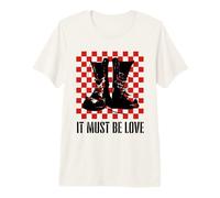 It Must Be Love 2 Tone Ska Music Checkerboard Maglietta Premium