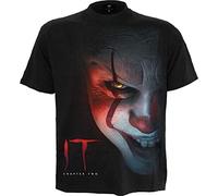 IT Pennywise Uomo T-Shirt Nero M 100% Cotone Regular
