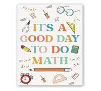 It s a Great Day to Learn Math Metal Sign 12x8 Inch