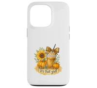 It’s Fall Y’all Iced Coffee Pumpkin Spice Watercolor Custodia per iPhone 13 Pro