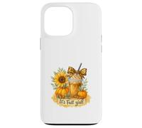 It’s Fall Y’all Iced Coffee Pumpkin Spice Watercolor Custodia per iPhone 13 Pro Max
