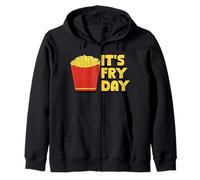 It’s Fry Day Funny French Fries Design Felpa con Cappuccio